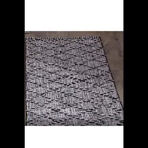 Home Reflections 2.2'x8' High Low Diamond Rug With Border Blue